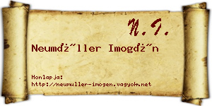 Neumüller Imogén névjegykártya